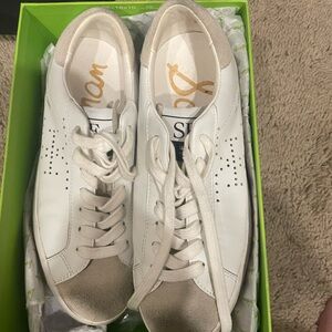 SAm Edelman Aubrie white leather